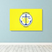 Ankerflagge (Alaska) Leinwanddruck (Insitu (Holzboden))