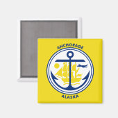 Ankerflagge, Alaska Magnet (Vorderseite/Rückseite)