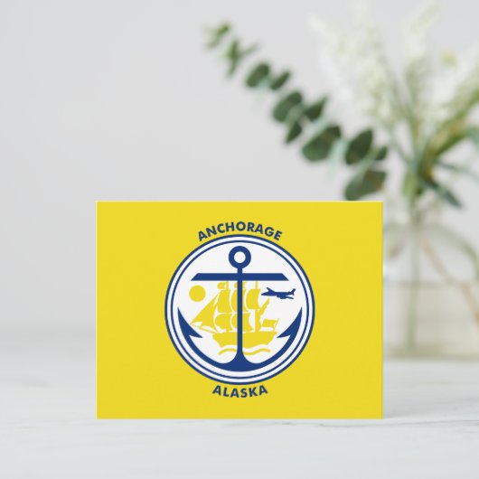 Ankerflagge, Alaska Postkarte (Stehend Vorderseite)