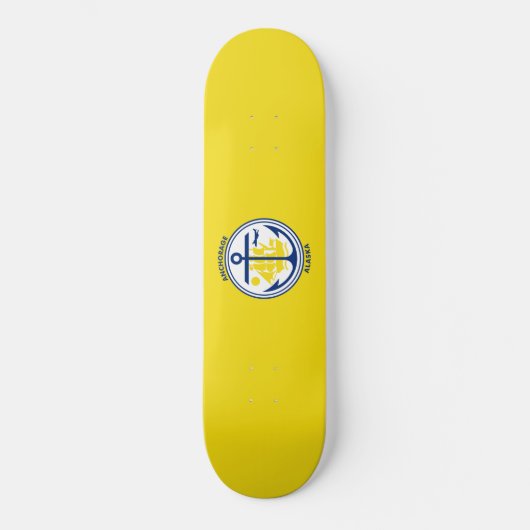 Ankerflagge (Alaska) Skateboard (Vorderseite)