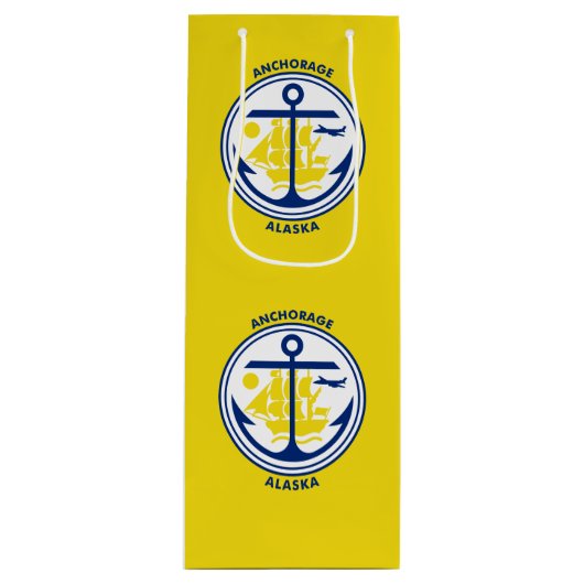 Ankerflagge, Alaska-Weinbeutel Geschenktüte Für Weinflaschen (Vorderseite)
