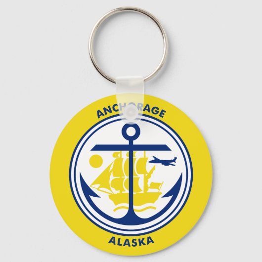 Ankerflagge, Schlüsselanhänger Alaska (Vorderseite)