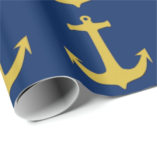 Ankergold + Ihr Hintergrund & Ihre Ideen Geschenkpapier (Rolleneckpunkt)