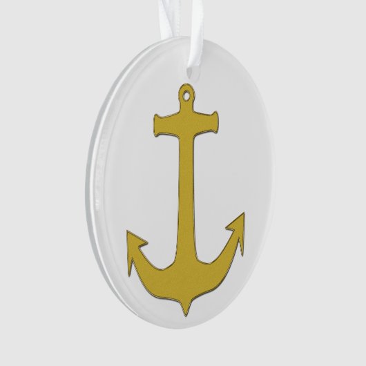 Ankergold + Ihr Hintergrund & Ihre Ideen Ornament (Vorderseite)