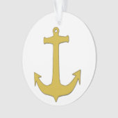 Ankergold + Ihr Hintergrund & Ihre Ideen Ornament (Vorderseite)