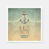 Ankerhochzeit Serviette (Vorderseite)