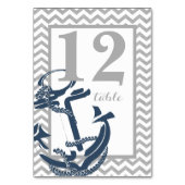 Ankerkarte und Zickzack Tischnummer (Rückseite)