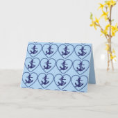 Ankerkette Herzgrußkarte Karte (Gelbe Blume)