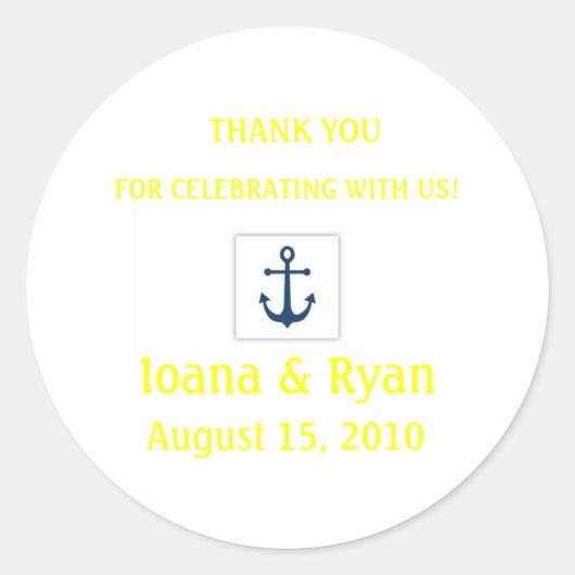 Ankerkleber Runder Aufkleber (Vorderseite)