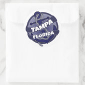 Ankerkleber Tampa Florida Runder Aufkleber (Tasche)