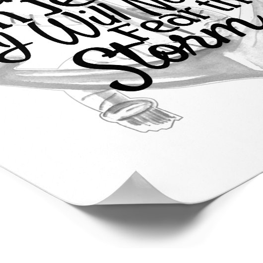 Ankerküste Schwarz-Weiß-Christlich Poster (Ecke)