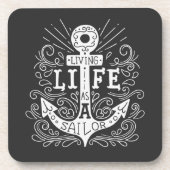 Ankerleben - Nautical Black Drink Untersetzer (Vorderseite)