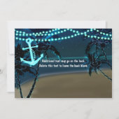 Ankerleuchten & Palmen Einladungen für Hochzeiten (Rückseite)