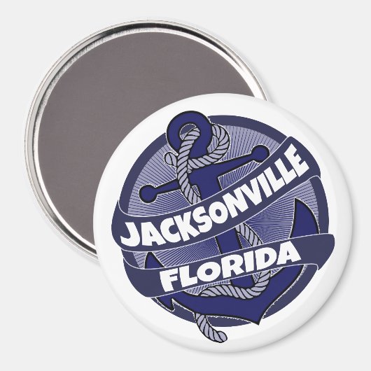 Ankermagnet Jacksonville Florida Magnet (Vorderseite/Rückseite)