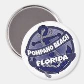 Ankermagnete Pompano Beach Florida Magnet (Vorderseite/Rückseite)