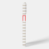 Ankermonogramm für beige und korallenförmige Strei Case-Mate iPhone Hülle (Rückseite / Rechts)