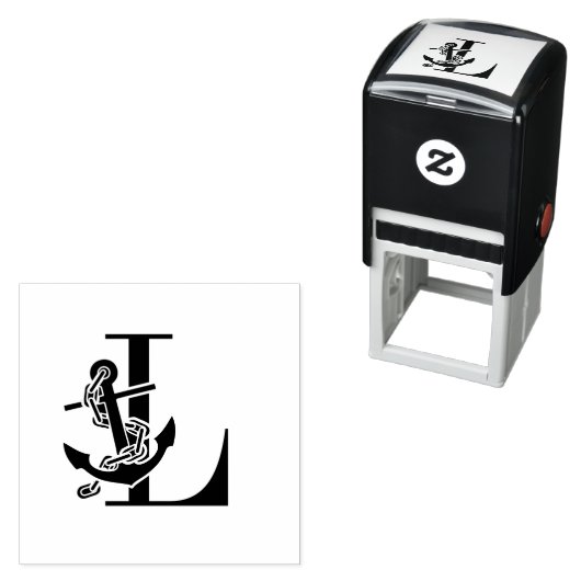 Ankermonogramm über Single Permastempel (Beispiel)