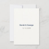 Ankermonogramme, nautische Hochzeit rsvp 3,5 x 5 Karte (Rückseite)