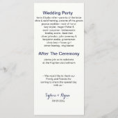 Ankermonogramme, Nautische Hochzeitsprogramme Programm (Rückseite)