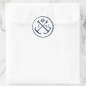 Ankermonogramme, Schöne Hochzeitshüllkurven Siegel Runder Aufkleber (Tasche)