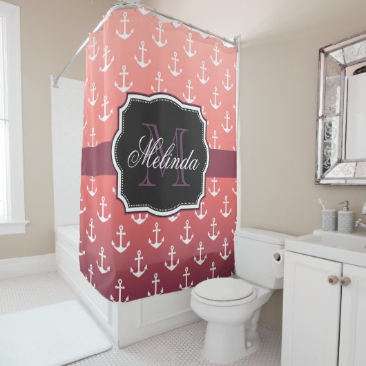 Ankermuster Duschvorhang (Beispiel)