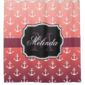 Ankermuster Duschvorhang (Vorderseite)