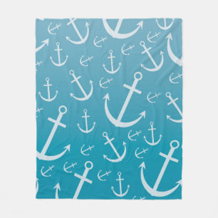 Ankermuster Fleecedecke