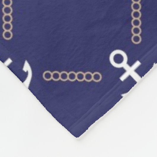 Ankermuster Fleecedecke (Ecke)