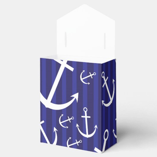 Ankermuster Geschenkschachtel (Geöffnet)