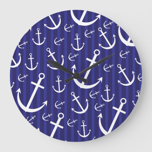 Ankermuster Große Wanduhr (Vorderseite)