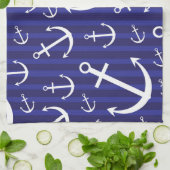 Ankermuster Handtuch (Gefaltet)