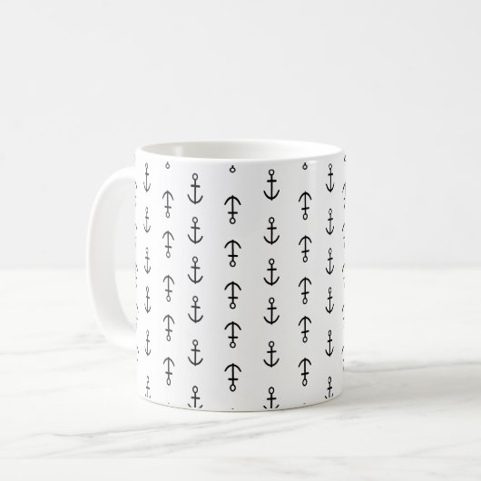 Ankermuster Kaffeetasse (Vorderseite Links)