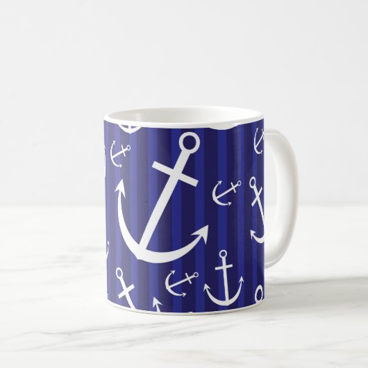 Ankermuster Kaffeetasse (VorderseiteRechts)