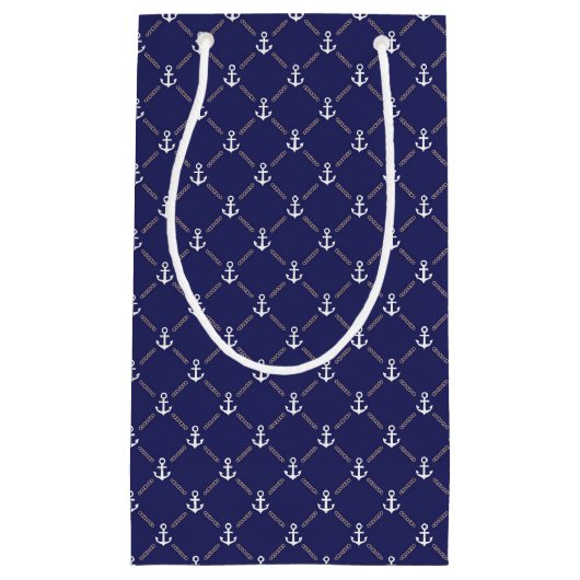 Ankermuster Kleine Geschenktüte (Vorderseite)