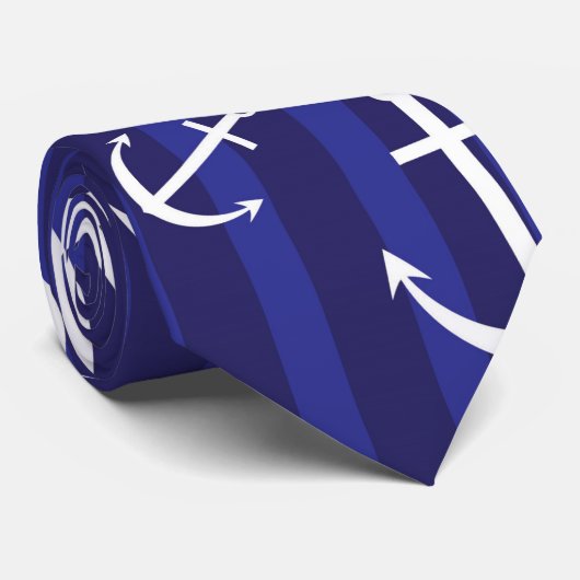 Ankermuster Krawatte (Gerollt)