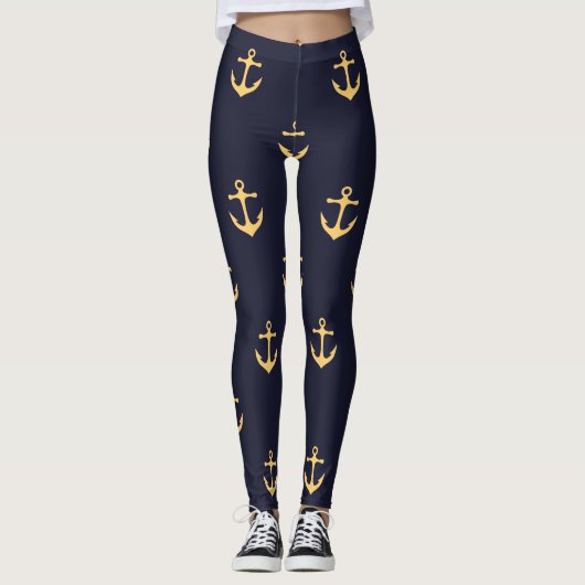 Ankermuster Leggings (Vorderseite)