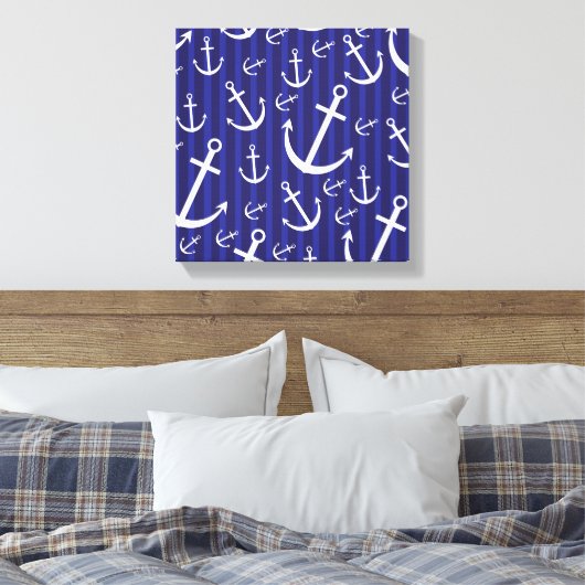 Ankermuster Leinwanddruck (Insitu (Schlafzimmer))