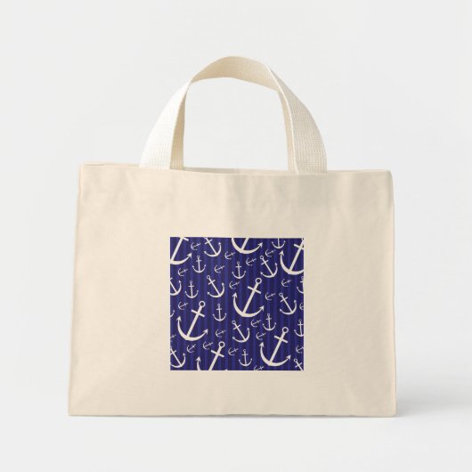 Ankermuster Mini Stoffbeutel (Vorne)