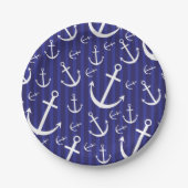 Ankermuster Pappteller (Vorderseite)