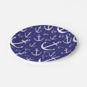 Ankermuster Pappteller (Schrägansicht)