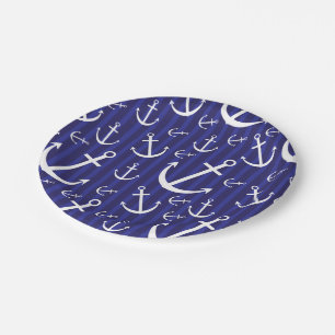 Ankermuster Pappteller