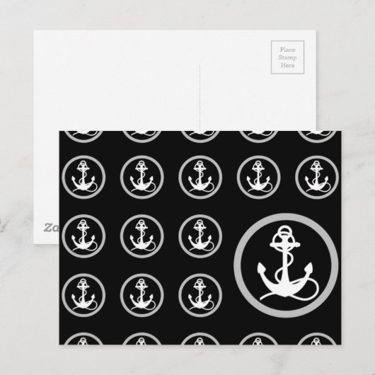 Ankermuster Postkarte (Vorne/Hinten)