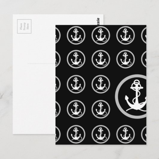 Ankermuster Postkarte (Vorne/Hinten)