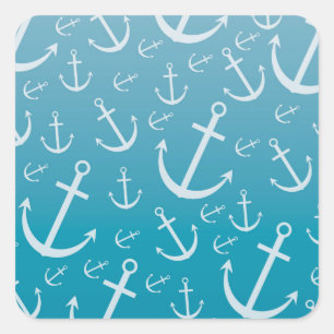 Ankermuster Quadratischer Aufkleber