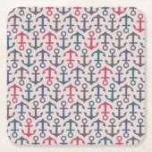 Ankermuster Rechteckiger Pappuntersetzer (Vorderseite)