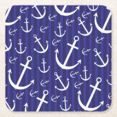 Ankermuster Rechteckiger Pappuntersetzer (Vorderseite)