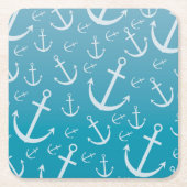 Ankermuster Rechteckiger Pappuntersetzer (Vorderseite)