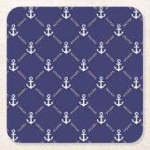 Ankermuster Rechteckiger Pappuntersetzer (Vorderseite)