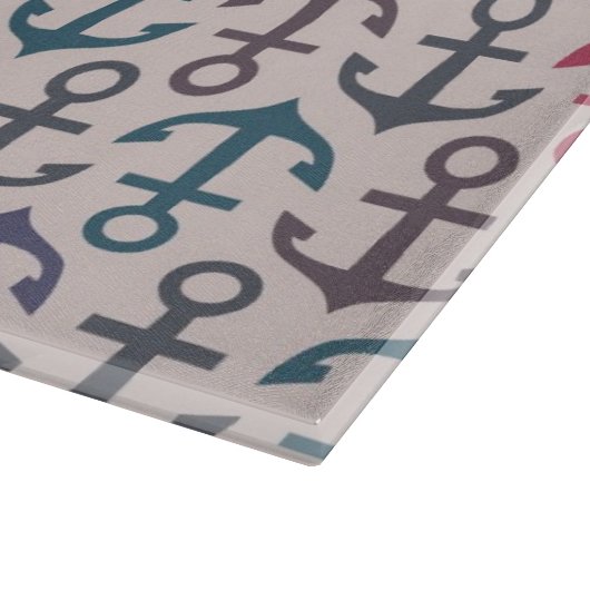 Ankermuster Schneidebrett (Ecke)