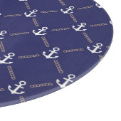 Ankermuster Schneidebrett (Ecke)